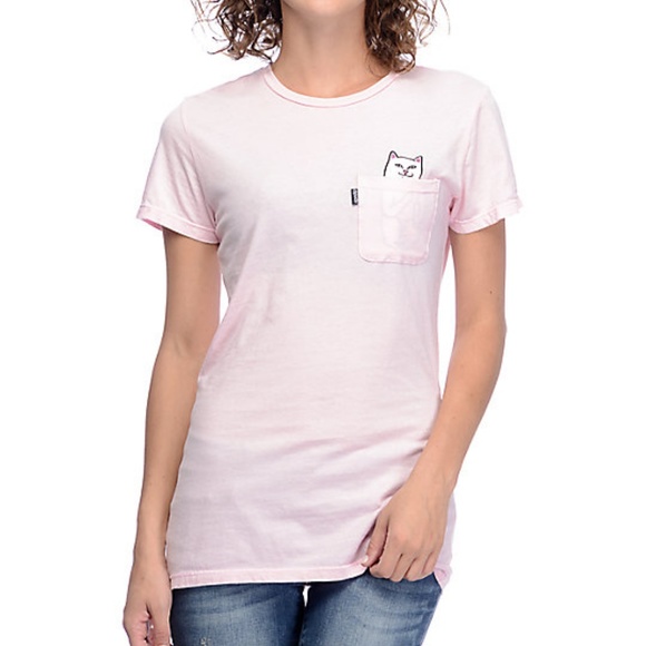 NWOT RIPNDIP Lord Nermal Pink Pocket Shir #243 - Picture 2 of 5